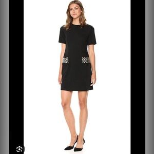 Calvin Klein Black Mini Dress with Studded Accents